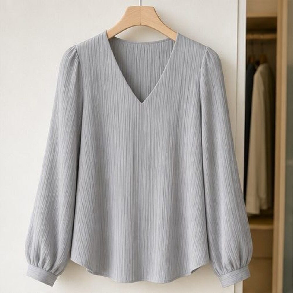 Olive Pleated Blouse